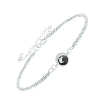 Personalisiertes Fotoarmband mit dünner Kette