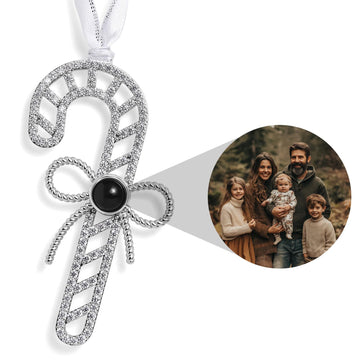 Personalisiertes Zuckerstangen-Fotoornament