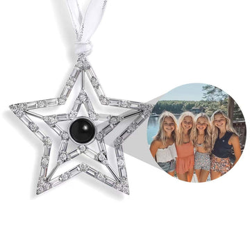 Personalisiertes Stern-Foto-Ornament