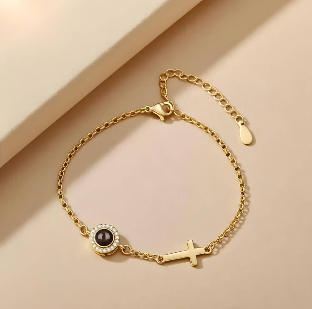Personalisiertes kreisförmiges Fotoarmband