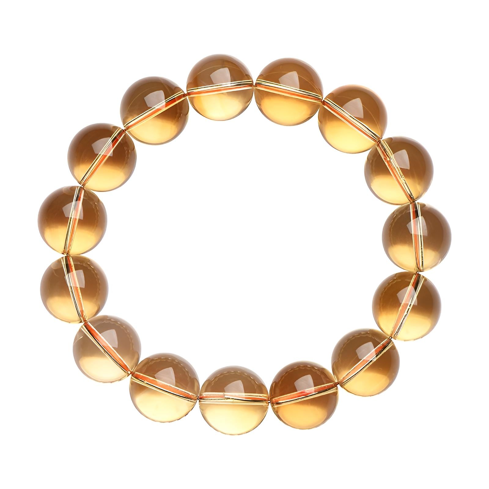 [Love Lucky] Natürliches Citrin-Armband 