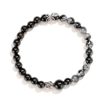 [Liebesglück]Obsidian Paar Armband