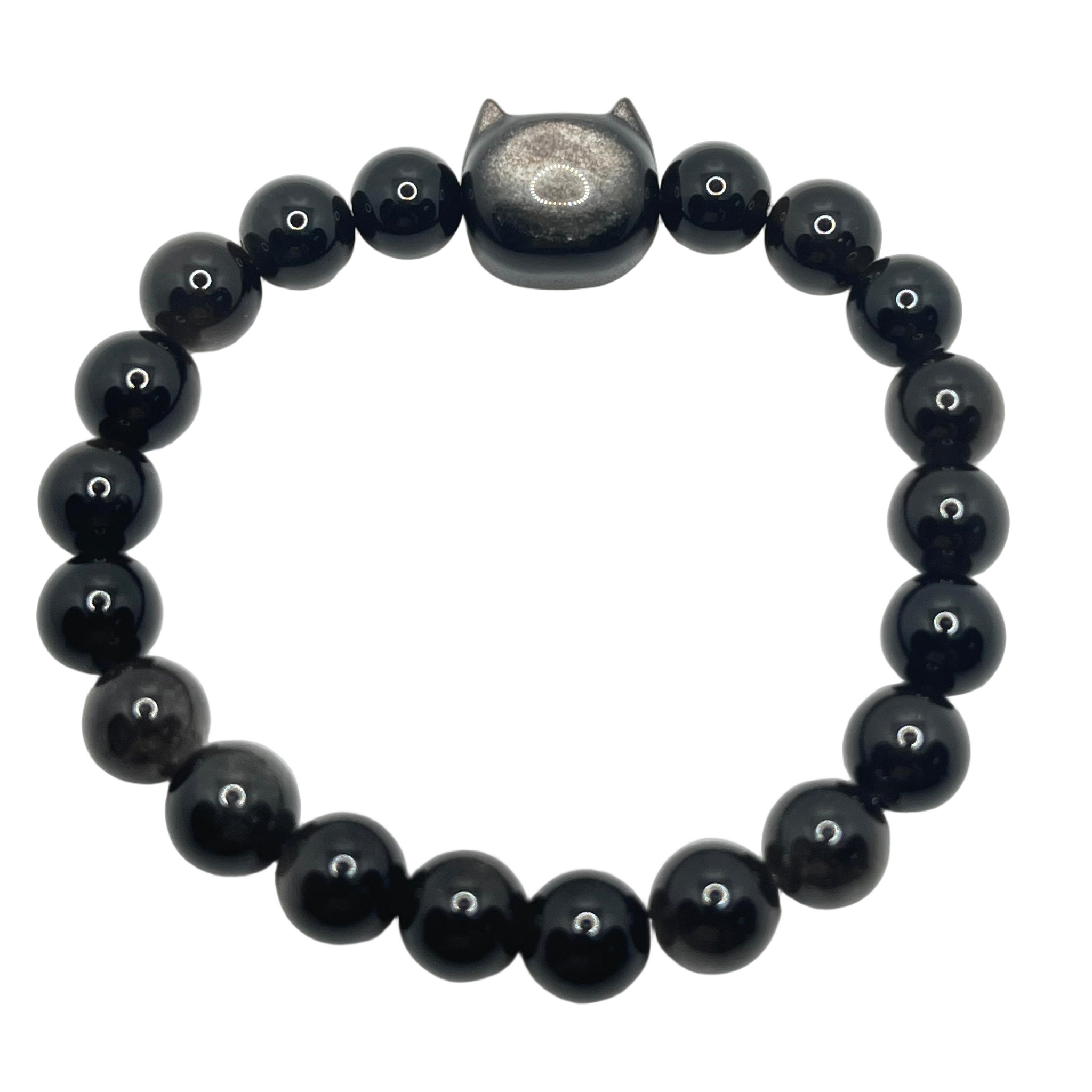 [Liebesglück]Obsidian Paar Armband