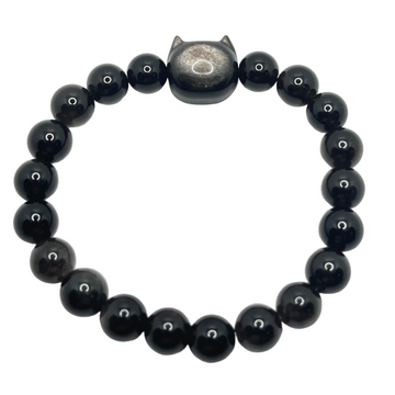 [Liebesglück]Obsidian Paar Armband