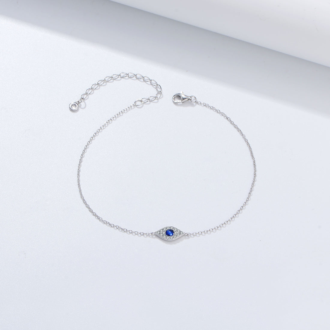 [Love Lucky]S925スターリングシルバーデビルズアイマイクロインレイジルコンブレスレット