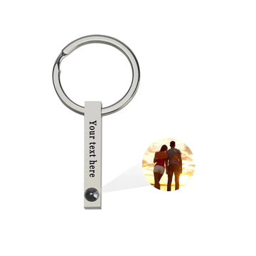Personalisierter rechteckiger Foto-Schlüsselanhänger