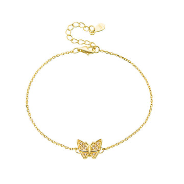 [Love Lucky]S925 Silber Zirkon Schmetterling Armband