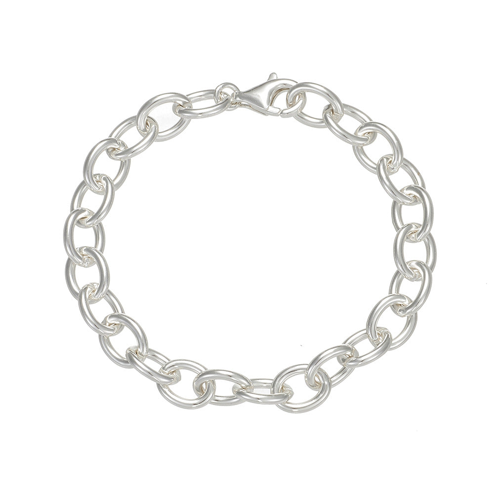 [Love Lucky]S925 Silver Heavy Circle Bracelet