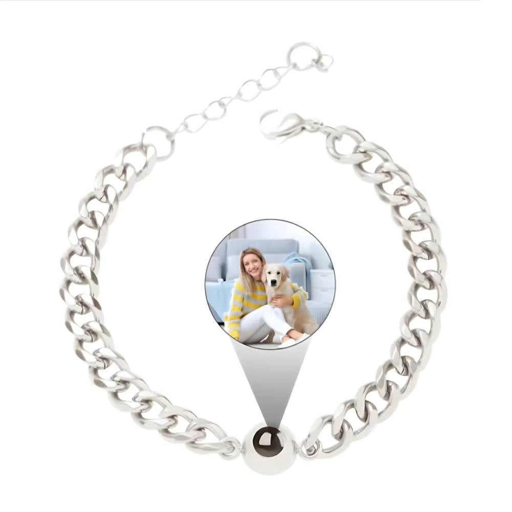 Personalisiertes Panzerketten-Fotoarmband