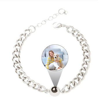 Personalisiertes Panzerketten-Fotoarmband