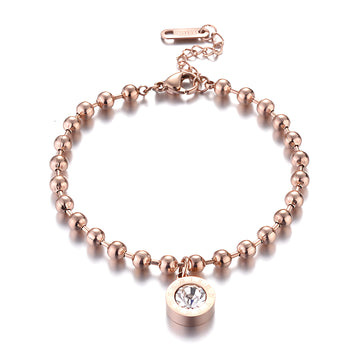 [Love Lucky] Digitales Perlenarmband mit Diamantanhänger 