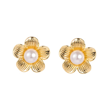 [Love Lucky] Vintage Perlen-Blumen-Ohrstecker 