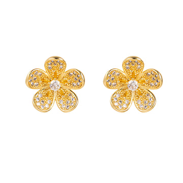 [Love Lucky]Blumen-Diamant-Ohrstecker 