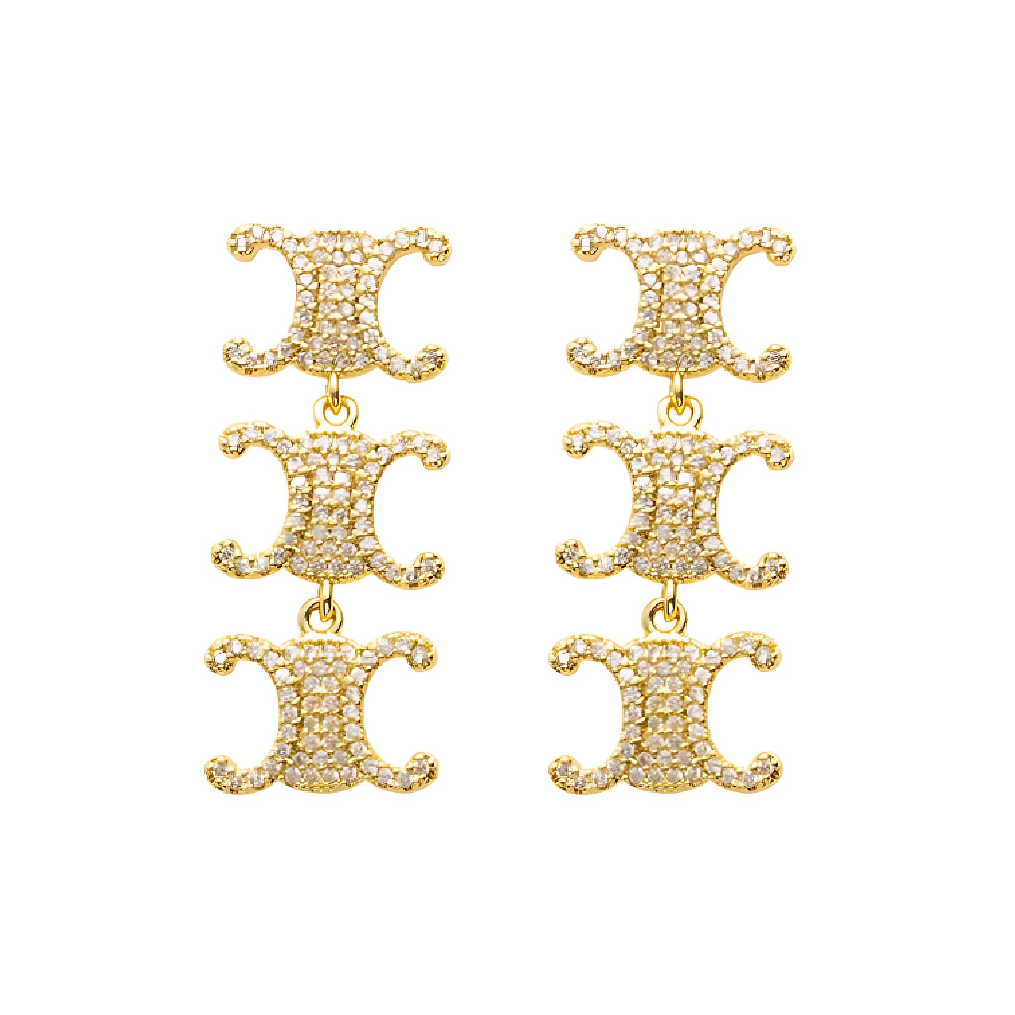 [Love Lucky]Diamant-Ohrstecker Arc de Triomphe 