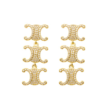 [Love Lucky]Diamant-Ohrstecker Arc de Triomphe 