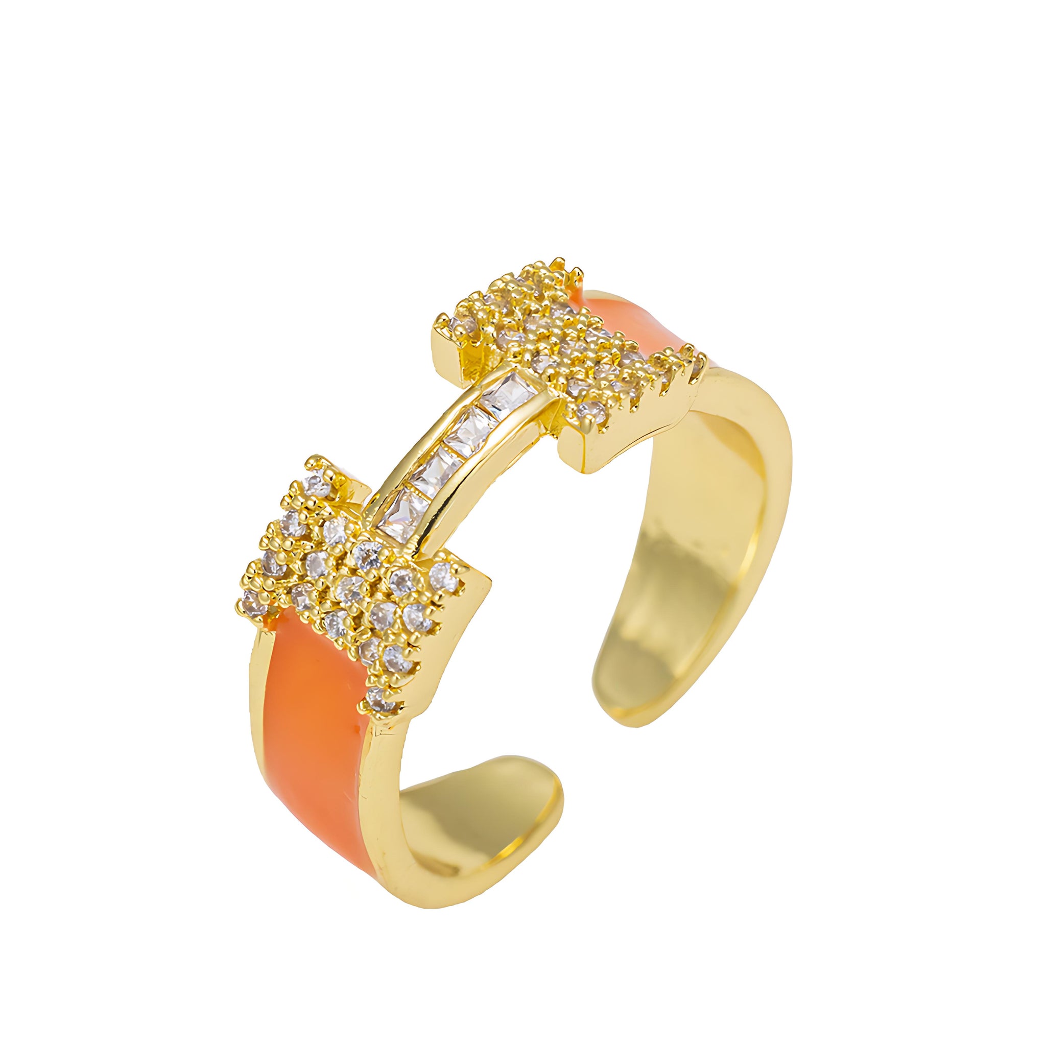 [Love Lucky]H-förmiger offener Ring 