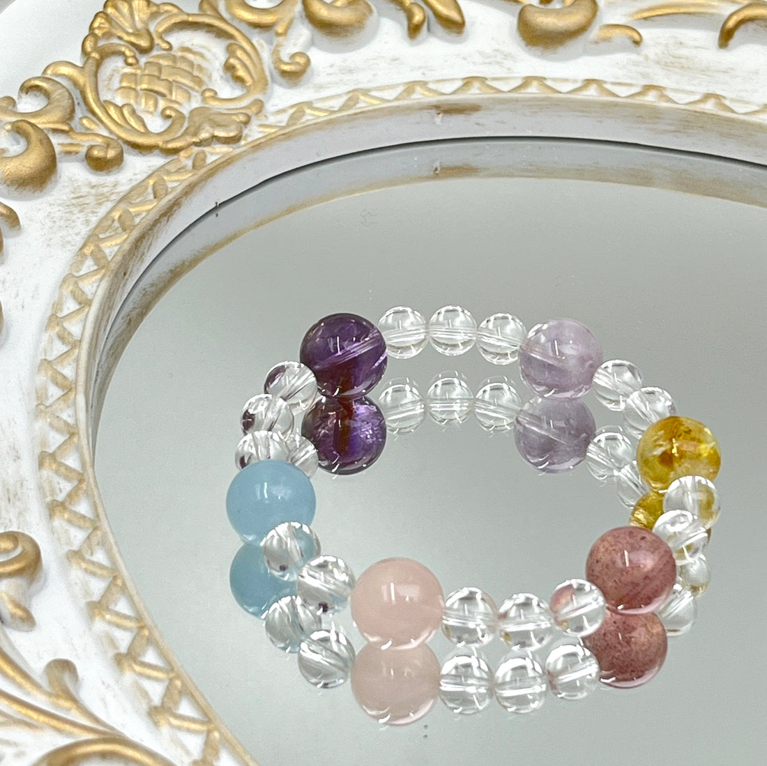 [恋愛運]オブシディアンカップルブレスレット