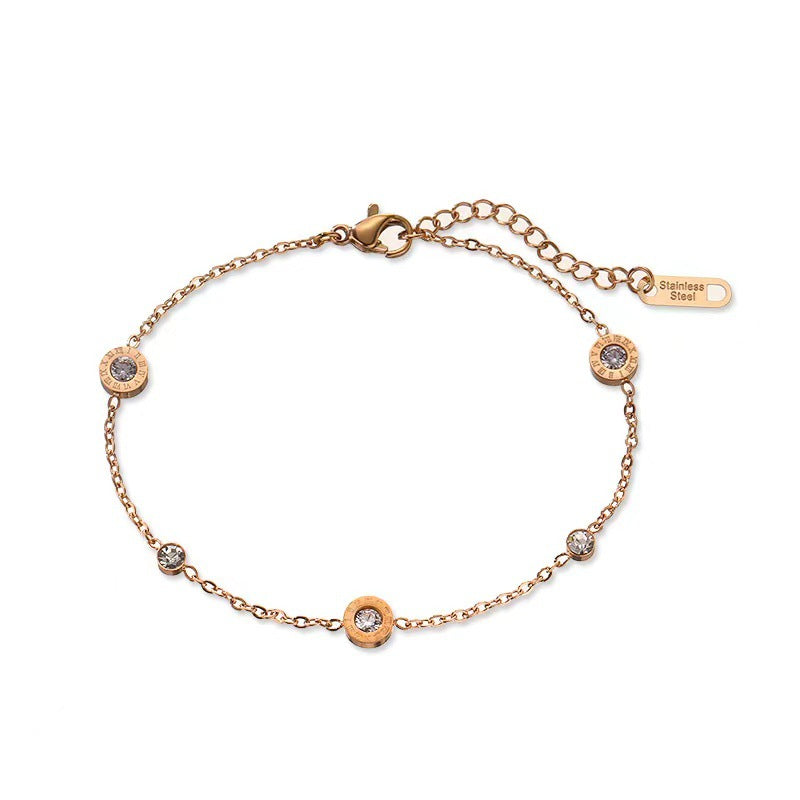 [Love Lucky]Römisches Design Zirkon Armband 