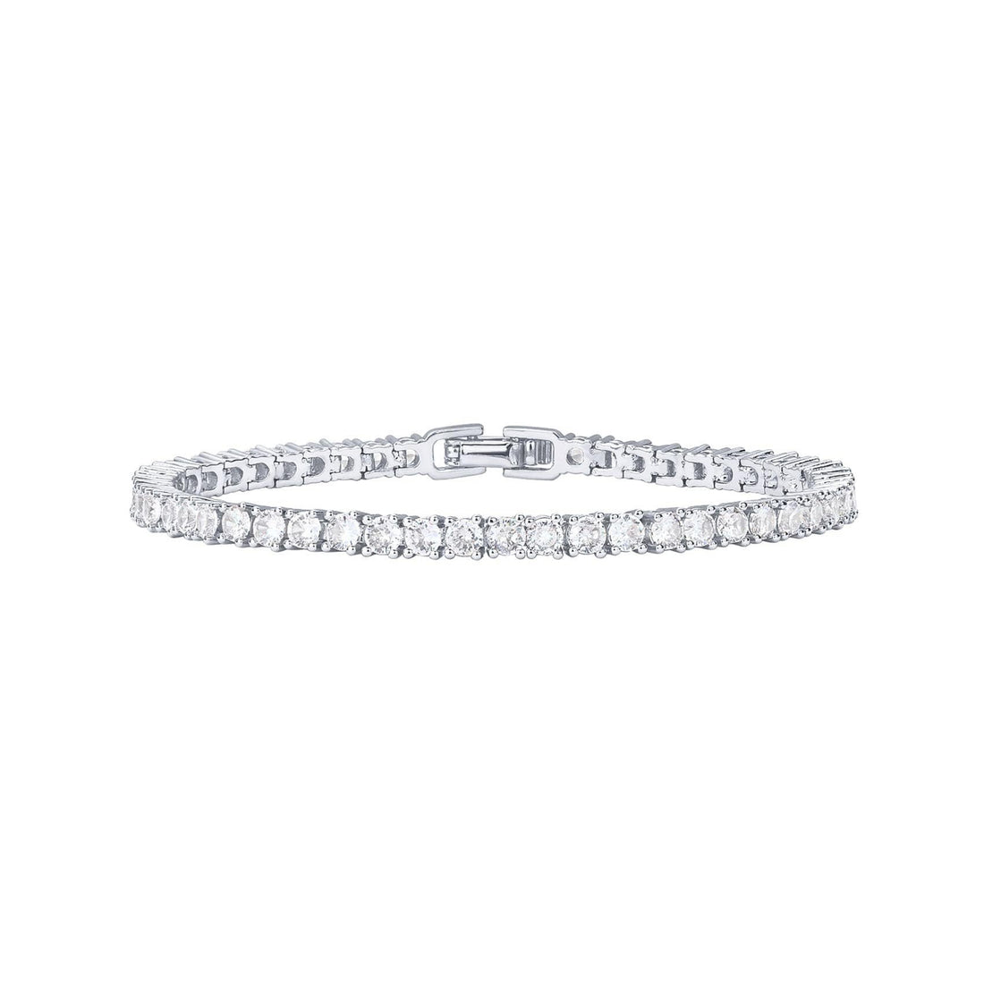 14K Gold Plated 4mm Cubic Zirconia Classic Tennis Bracelet