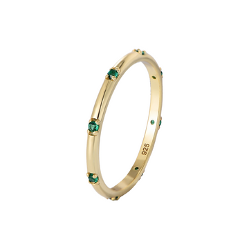 [Love Lucky]S925 Silber grüner Zirkonring 