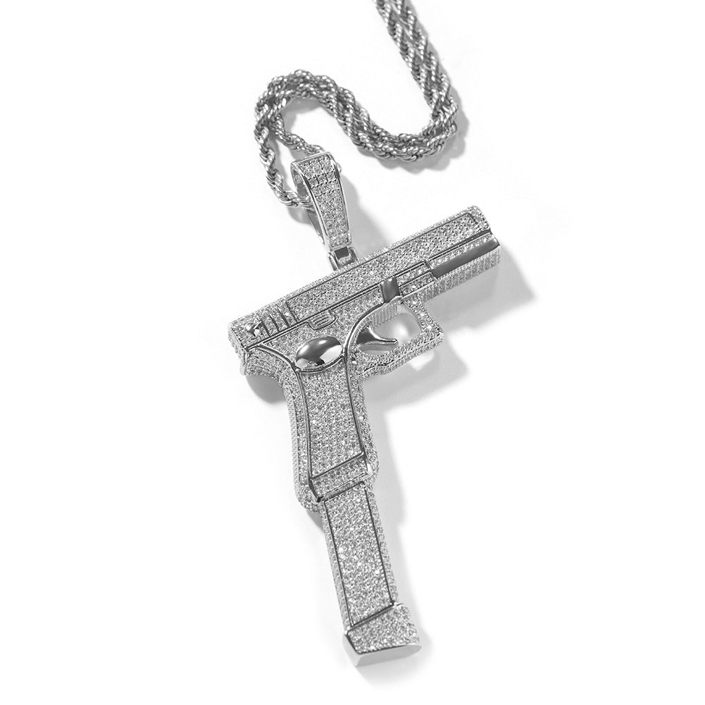 Hip Hop Pistol Pendant Necklace