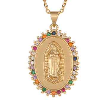 [Love Lucky] Jungfrau Maria Anhänger Religiöse Accessoires Halskette 