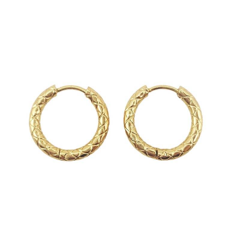 [Love Lucky] Vintage Rauten-Kreis-Ohrringe 