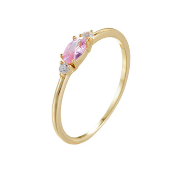 [Love Lucky] Leichter Luxus-Ring mit rosa Diamanten 