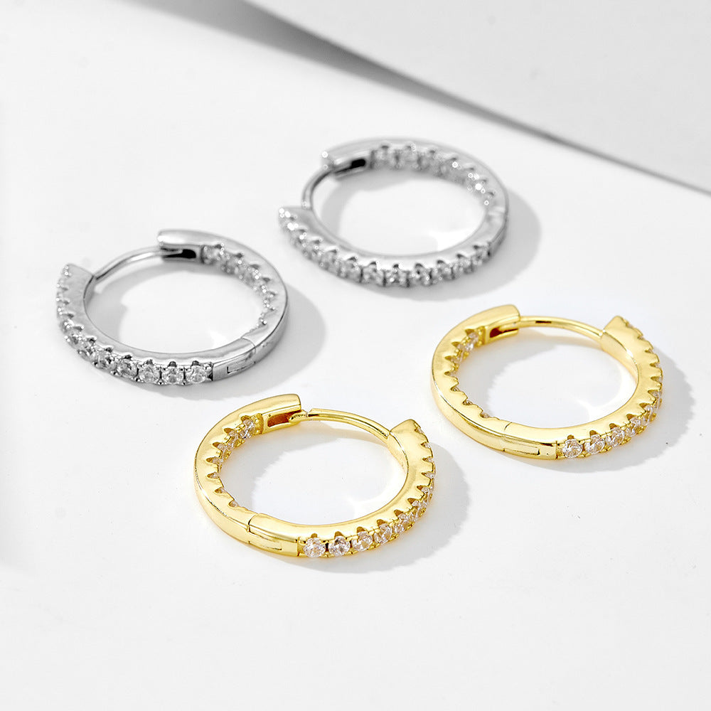 [Love Lucky]S925 Silber Vintage Diamant Ohrringe 