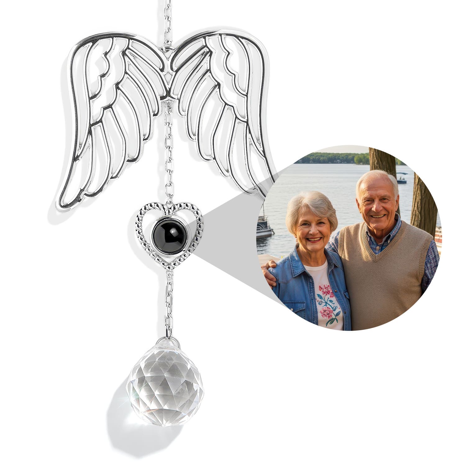 Personalisierter Schutzengel Foto Sonnenfänger