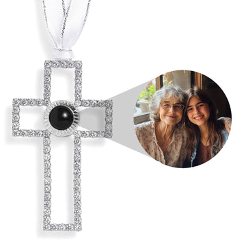 Personalisiertes Kreuz-Foto-Ornament
